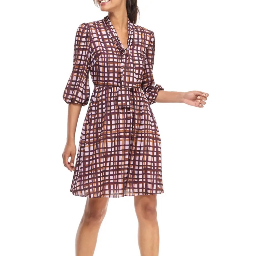 NWT Gal Meets Glam Lindsey Tie Neck Dress 6